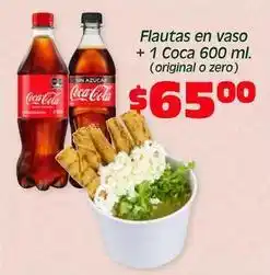 Soriana Híper Coca cola - flautas en vaso + 1 coca 600 ml oferta
