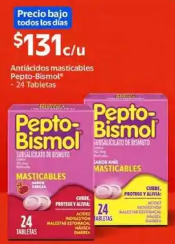 Walmart Pepto-Bismol Antiácidos masticables oferta