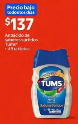 Walmart Tums Antiácido de sabores surtidos oferta