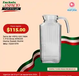 Anforama Home Sweet Home Jarra de vidrio con tapa oferta