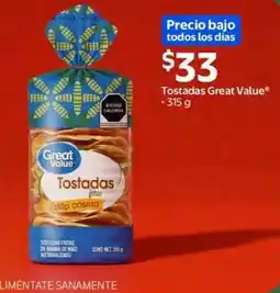 Walmart Great Value Tostadas finas oferta