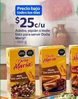 Walmart Doña Maria Adobo, pipián o mole listo para servir oferta
