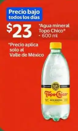 Walmart Agua mineral topo chico oferta