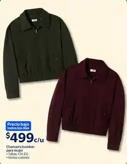 Walmart Chamarra bomber para mujer oferta