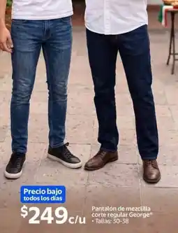 Walmart George® pantalón de mezclilla corte regular oferta