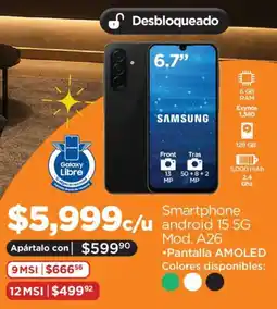 Chedraui Samsung Galaxy Libre oferta