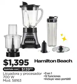 Chedraui Hamilton Beach Licuadora y procesador oferta