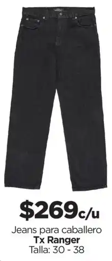 Chedraui Tx Ranger Jeans para caballero oferta
