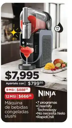 Chedraui Ninja máquina de bebidas congeladas slushi oferta
