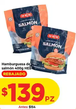 HEB H-E-B hamburguesas de salmón oferta