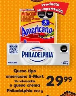 S-Mart Americanano Queso crema Philadelphia oferta