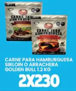 Alsuper golden bull carne para hamburguesa sirloin o arrachera oferta