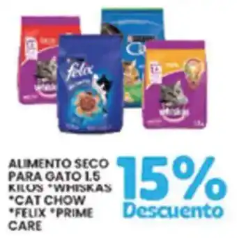 Alsuper whiskas cat chow felix prime care oferta