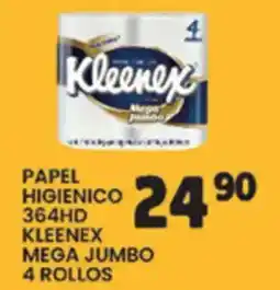 Alsuper kleenex papel higienico 364hd mega jumbo oferta