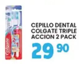 Alsuper Colgate cepillo dental triple accion 2 pack oferta