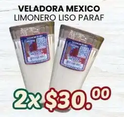 Guajardo Veladora Mexico Limonero Liso Paraf oferta