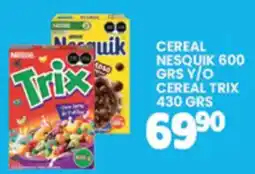 Alsuper Cereal Nesquik y/o Cereal Trix oferta