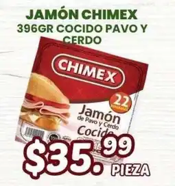 Guajardo Chimex Jamón de Pavo y Cerdo Cocido oferta