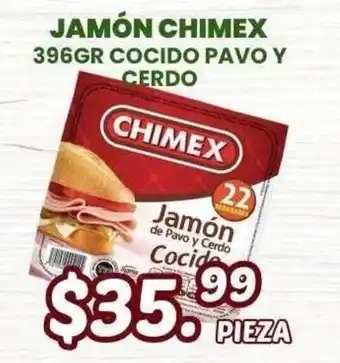 Guajardo Chimex Jamón de Pavo y Cerdo Cocido oferta