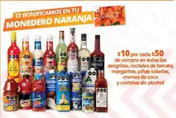 La Comer Sangritas, cocteles de tomate, margaritas, piñas coladas, cremas de coco y cocteles sin alcohol oferta