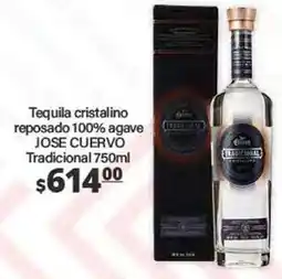 La Comer Jose cuervo - tequila cristalino reposado 100% agave tradicional 750ml oferta