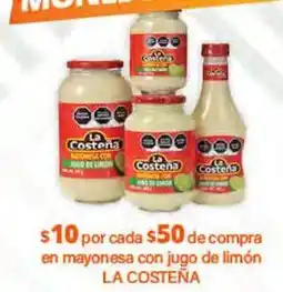 La Comer La costeña - mayonesa con jugo de limón oferta