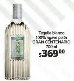 La Comer Tequila blanco 100% agave plata oferta