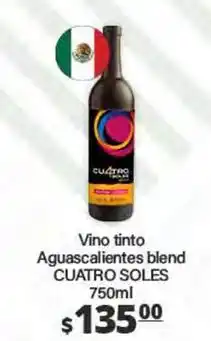 La Comer Cuatro soles - vino tinto aguascalientes blend oferta