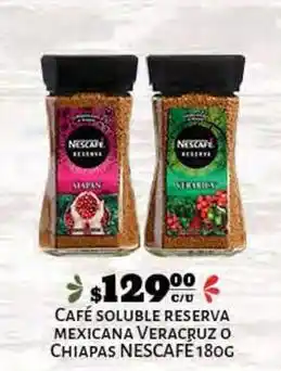 Nescafé - café soluble reserva mexicana veracruz o chiapas