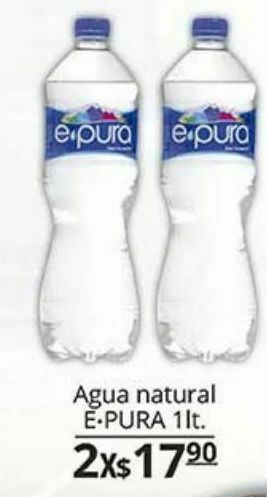 La Comer Agua natural e-pura 1lt x2 oferta