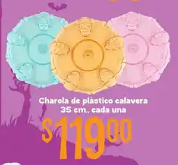 Soriana Híper Charola de plástico calavera oferta