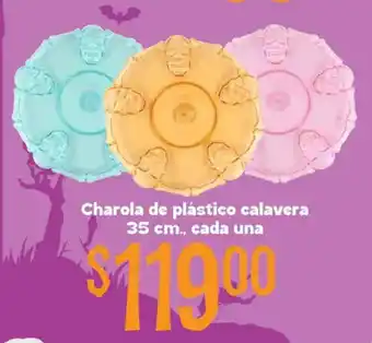 Charola de plástico calavera