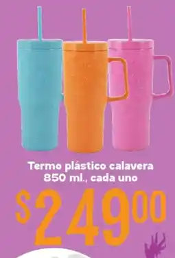 Soriana Híper Termo plástico calavera oferta