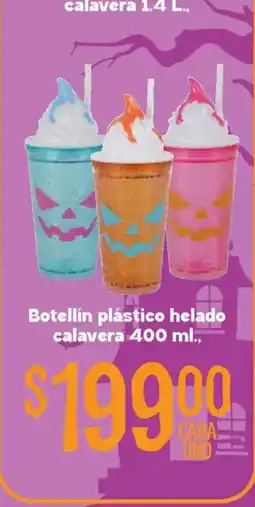 Soriana Híper Botellín plástico helado calavera oferta
