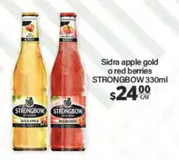 La Comer Strongbow sidra apple gold o red berries oferta