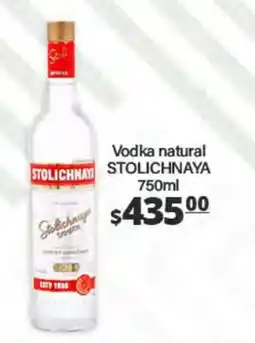 La Comer Stolichnaya Vodka natural oferta