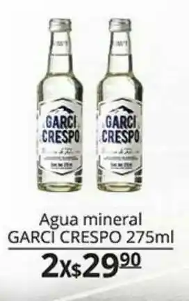 La Comer Agua mineral garci crespo 275ml x2 oferta