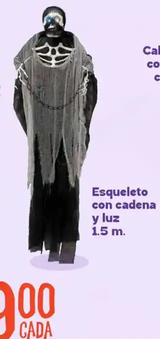 Esqueleto con cadena y luz