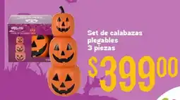 Soriana Híper Set de calabazas plegables oferta