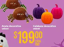 Soriana Híper Araña decorativa velvet Calabaza decorativa velvet oferta