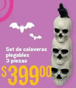 Soriana Híper Set de calaveras plegables oferta