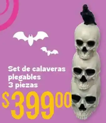 Soriana Híper Set de calaveras plegables oferta