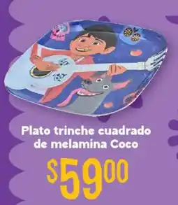 Soriana Híper Coco Plato trinche cuadrado de melamina oferta