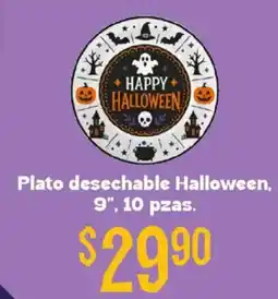 Soriana Híper Plato desechable Halloween oferta