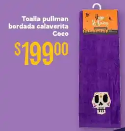 Soriana Híper Coco Toalla pullman bordada calaverita oferta