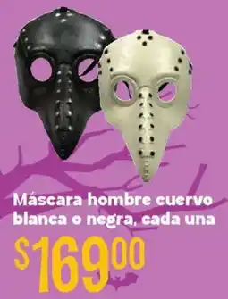 Soriana Híper Máscara hombre cuervo blanca o negra oferta