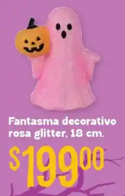 Soriana Híper Fantasma decorativo rosa glitter oferta