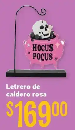 Soriana Híper Letrero de caldero rosa oferta