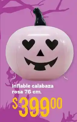 Soriana Híper Inflable calabaza rosa oferta