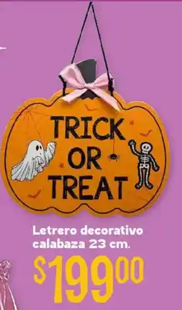 Soriana Híper Letrero decorativo calabaza oferta